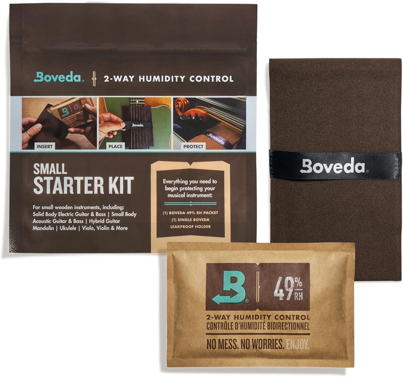 Boveda Music Small Starter Kit - (1) 49% RH Standard - Ideal Two-Way Humidty Control for MOST CLIMATES - For Ukulele, Violin, Clarinet & Other Small Wooden Instruments - Image 1